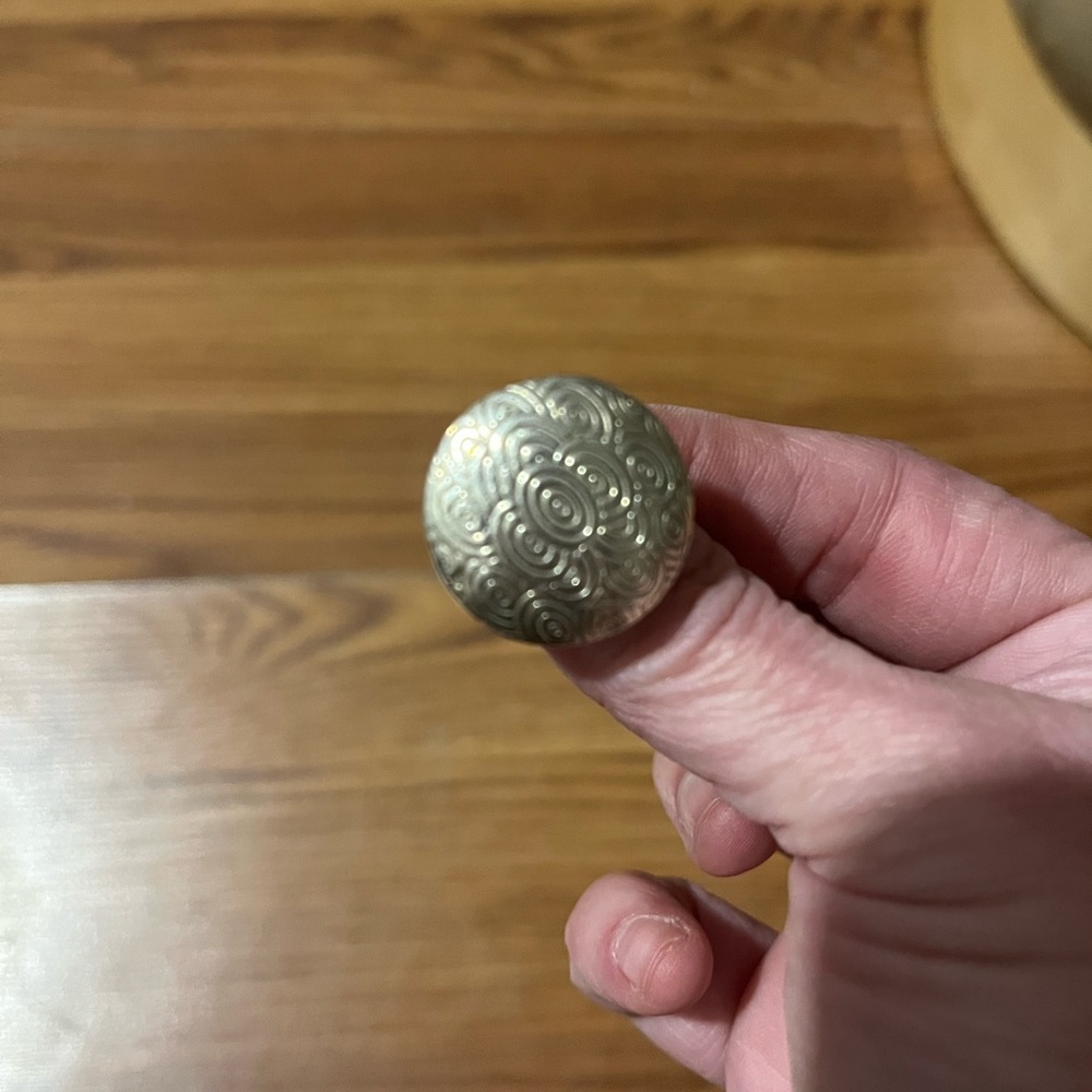 Vintage sterling silver ring with concentric circles